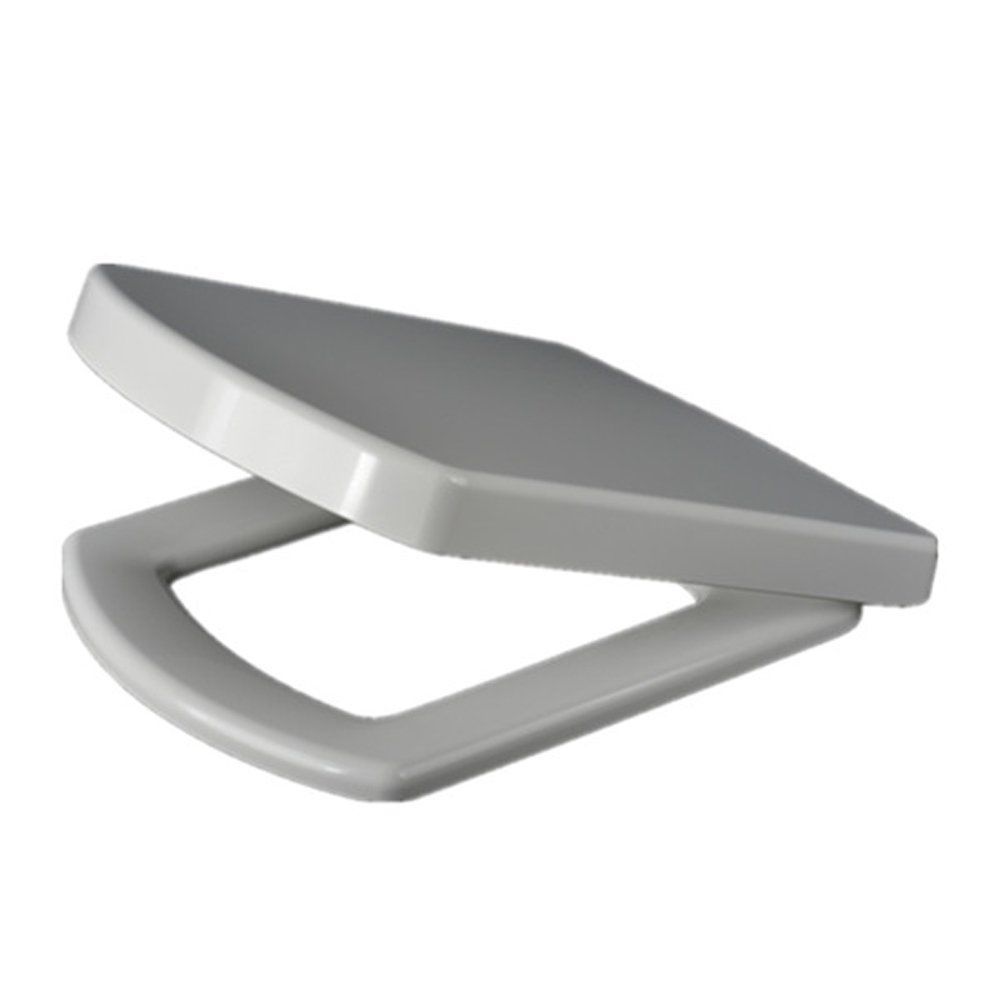 White Soft Close Luxury Square Toilet Seat Top Fix Squared Easy Clean
