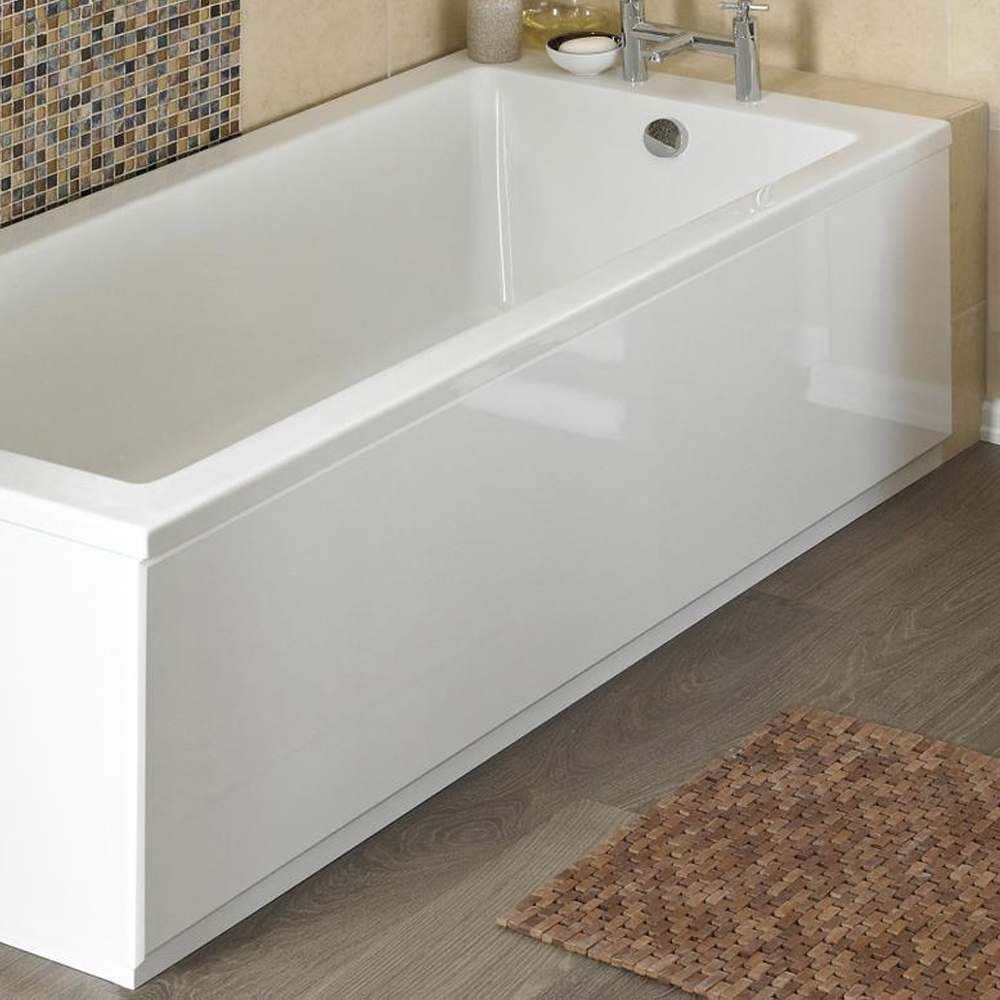 White High Gloss 2 Piece Front Bath Panel & Plinth 1700mm 170cm