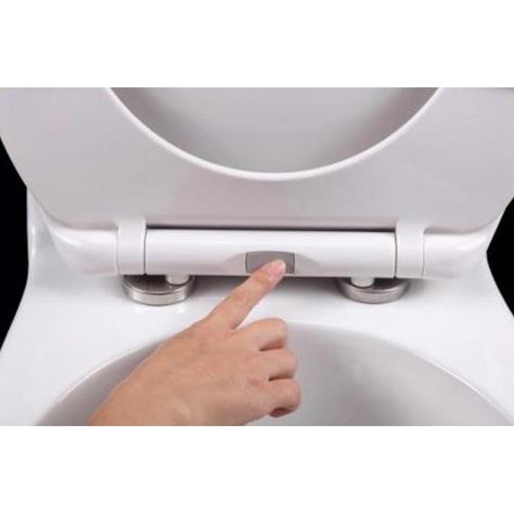 D Shaped Soft Close Back to Wall / Close Coupled Toilet Top Fixing Seat